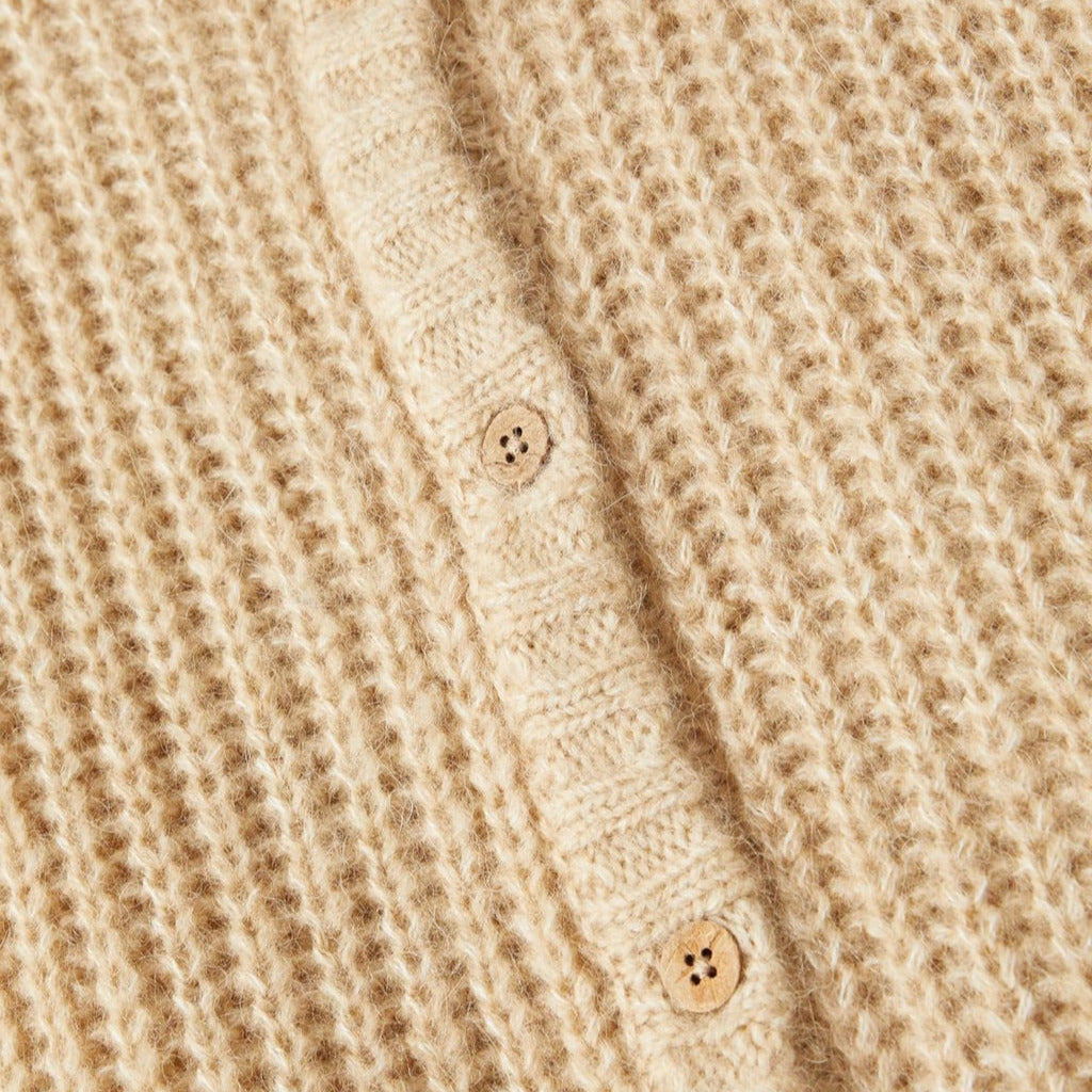 Lil'Atelier Damen-Strickjacke - warm sand