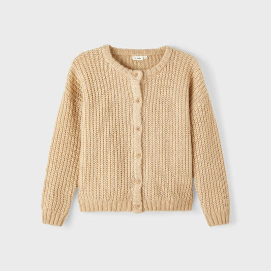 Lil'Atelier Damen-Strickjacke - warm sand