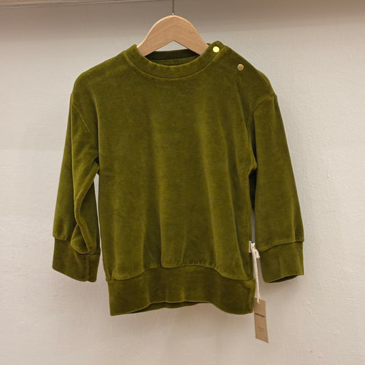 Poudre Organic Pullover aus Velours Cassandre - fir green