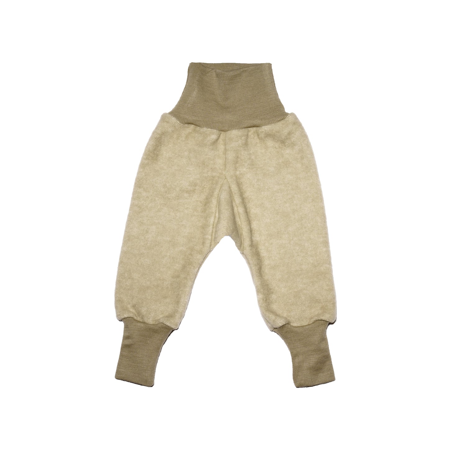 Cosilana Baby-Hose - wolle-baumwoll-fleece - latte macchiato melange