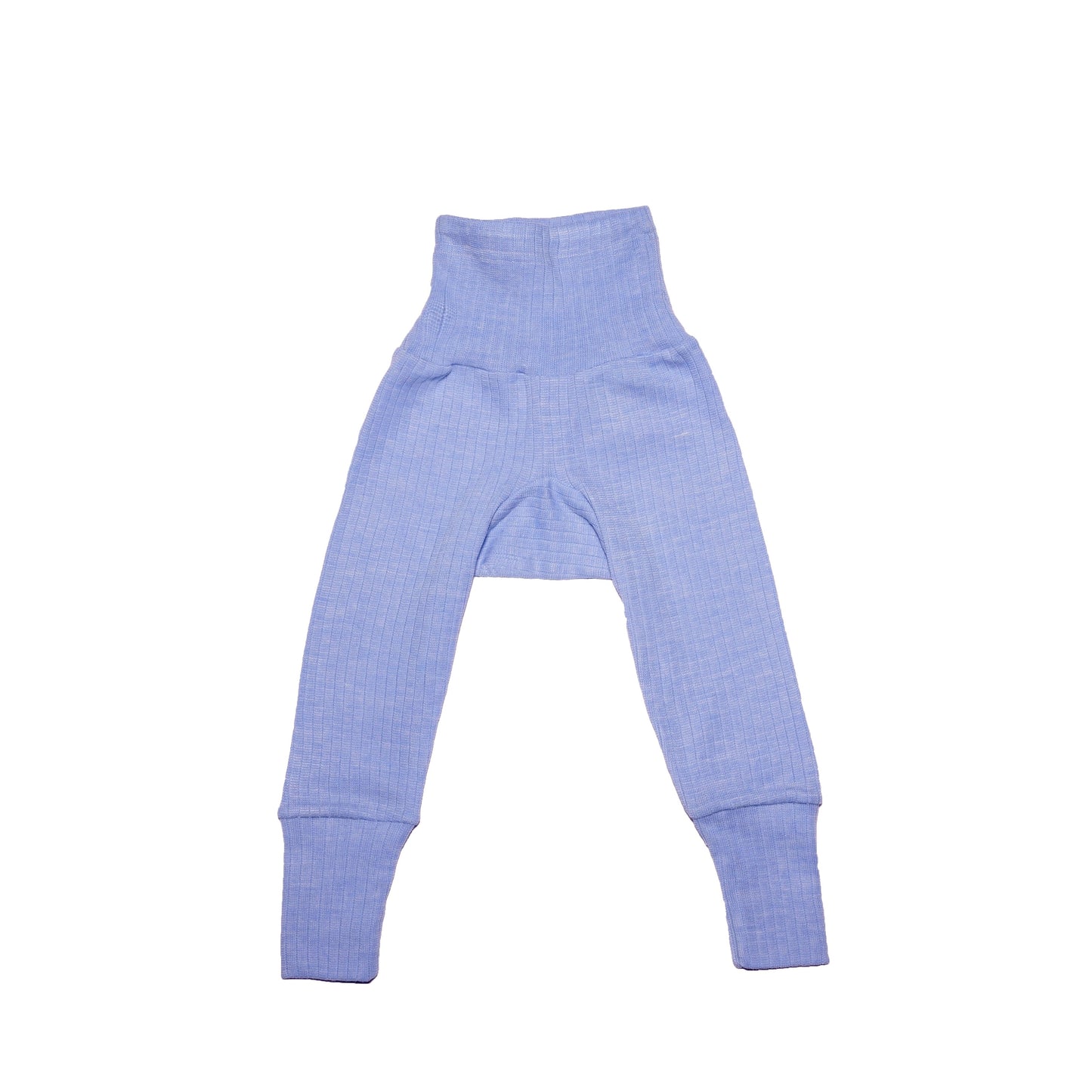 Cosilana Baby-Hose mit Bund - wolle-baumwolle/seide - blau meliert