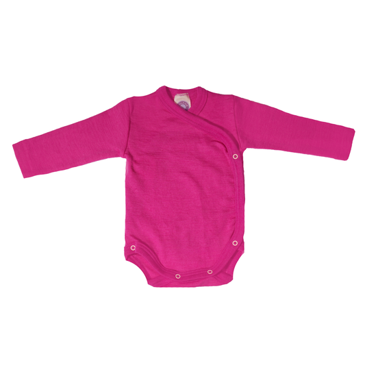 Cosilana Wickelbody - wolle/seide - pink