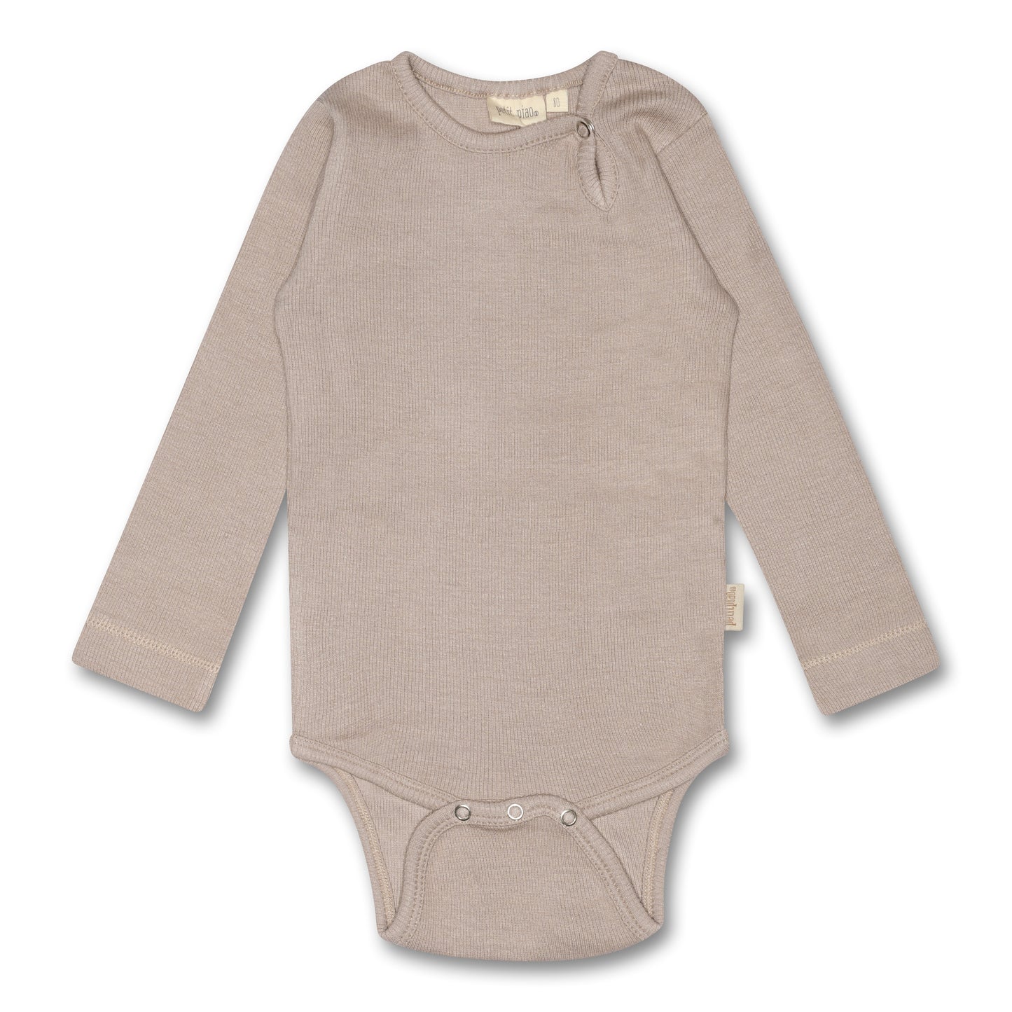 Petit Piao Body langarm - simply taupe